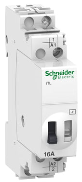 Acti9 kiprelæ iTL 16A 1NO 24VAC/12VDC til betjening af lys med impulstryk. Bredde 18mm - 1