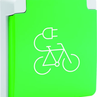 Hydro stikkontakt med symbol sidejord og pillesikring grå - 1