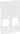 LK FUGA afdækning for Dataudtag for 2x Keystone RJ45 (Small/Large) 1,5 modul hvid - 1