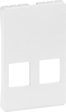 LK FUGA afdækning for Dataudtag for 2x Keystone RJ45 (Small/Large) 1,5 modul hvid - 1