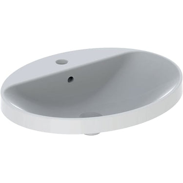 Geberit Variform håndvask 600x480x178mm nedf hvid porcelæn KeraTect - 1