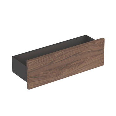 Geberit Smyle hylde 450x148x150mm 3kroge nøddetræ hickory spånplade melamin - 1