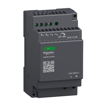 Modicon switchmode strømforsyning modular til DIN-skinne med 24 VDC 60 W-2,5 A udgang og 100-240 VAC 1-faset forsyning - 1