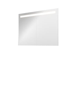 Sanibell Proline spejlskab med LED belysning 100 x 74 cm mathvide sidepaneler - 1