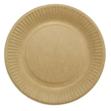 Tallerken frokost pap 18cm brun 50stk/pak - 1