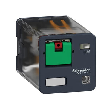 Stikbensrelæ 10A 3C/O 230VAC med LED og testknap - 1