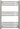KRISS Space Light håndklædetørrer 650x400mm forkr - 1