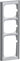 FUGA ramme Softline 63 3,5 modul stålmetallic - 1