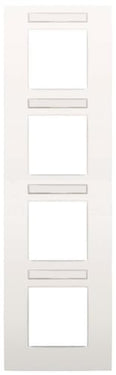 Ramme 4-modul med tekstfelt vertikalt Intense white - 1