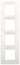 Ramme 4-modul med tekstfelt vertikalt Intense white - 1