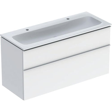 Geberit Icon møbelpakke 1200 x 480 x 630 mm 2 skuffer hvid porcelæn lakeret blankpoleret - 1