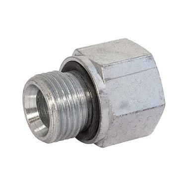 Nippel/Muffe 1/4" flad NBR pakning x 1/2" - Lang - 1