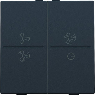 Tangent med ventilations-symboler til trådløst 4-tryk anthracite - 1