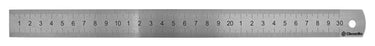 Stållineal 300x25x1,0 mm Klasse: DIN 2004/22/ECII med aflæsning venstre-mod-højre - 1