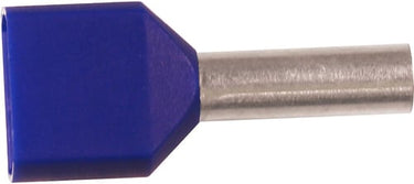 Isoleret ABIKO TWIN-terminalrør KA2,5-13ETD2 2x2,5mm² L13 Blå - 1