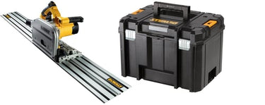 DeWalt 1300W Dyksav m/kuffert + 1,5m skinne 55mm - 1