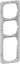 LK FUGA teknisk monteringsramme for SOFT BASE 63 CHOICE & PURE designrammer 3,5 modul - 1