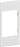 CLIC'LINE  1 modul ramme for 119 mm front hvid - 1