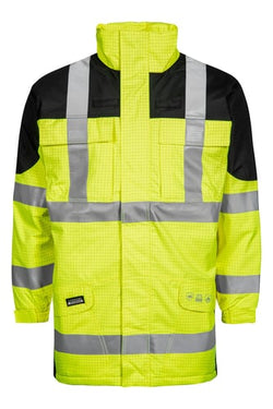 Lyngsøe Rainwear Hi-Vis brandhæmmende vinter regnjakke LR-FR11411 KL3 str 3XL - 1
