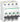 Acti9 Automatsikring iC60N 3P+N 32A C med dobbelt terminal 72 mm - 1