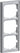 FUGA ramme Softline 63 3 modul stålmetallic - 1
