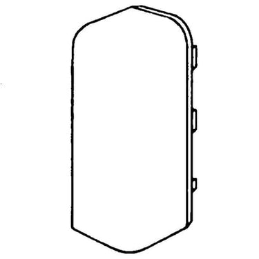 Endestykke venstre SL 20051 M 5554 perlehvid - 1