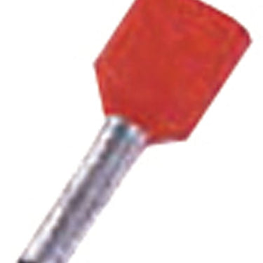 Isoleret dobbelt terminalrør rød 2x1mm² L=10mm - 1