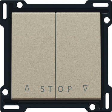 Tangent til jalousiafbryder med symbol for op-ned-stop champagne coated - 1