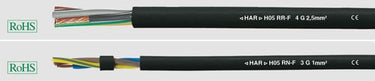 Gummikabel H05 RR-F 2x0,75 sort afmål - 1