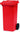 Industribeholder 120 L med hjul rød - 1