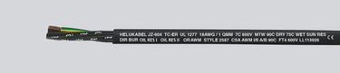 Højflexibel JZ-604 TC TRAY CABLE 5G4 QMM (AWG 12) afmål - 1