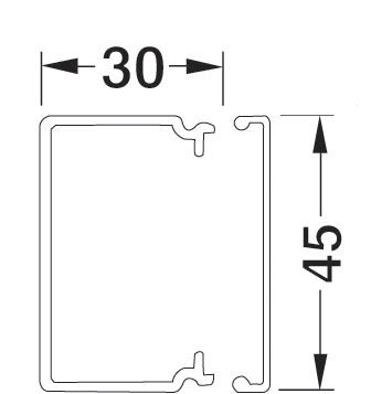 Kabelkanal komplet halogenfri LFH30045 perlehvid - 1