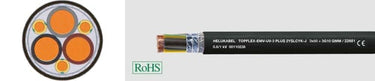 Motorkabel TOPFLEX-EMV-UV-3 PLUS 2XSLCYK-J 3x1,5+3G0,25 EMC flex PVC UV sort afmål - 1