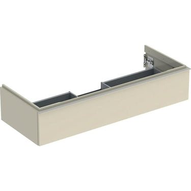 Geberit Icon vaskeskab 1184 x 476 x 247 mm 1 skuffe sandgrå højkomprimeret trelags-spånplade lakeret blankpoleret - 1