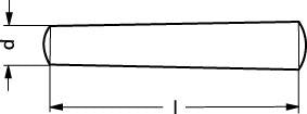 10X80 konisk stift type B ISO 2339 25 stk - 1