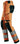 Snickers High-Vis stretch buks 6343 klasse 2 orange/sort str. 52 - 3