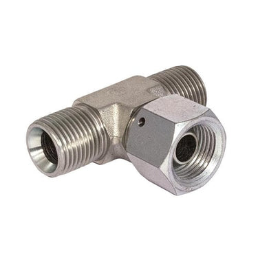 T-stykke 3/8" BSPP nippel/omløber/nippel - 1
