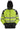 Snickers Hi-Vis hættetrøje lang lynlås kl. 2 str 2XL gul/sort - 1