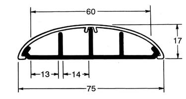 Gulvkanal SL18075 sort - 1