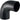 Geberit PEH bøjning 90° 200mm sort - 1