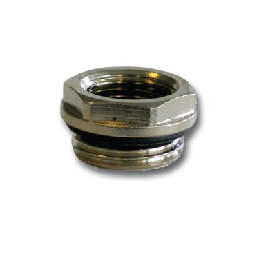 Nippelmuffe med ring krom 1/2X3/8 - 1