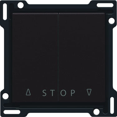 Tangent til jalousiafbryder med symbol for op-ned-stop dark brown - 1