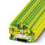 Jordleder-etageklemme tilslutningstype: Fjederkrafttilslutning tværsnit: 0,08 mm² - 4 mm² AWG: 28 - 12 bredde: 5,2 mm farve: grøn/gul monteringstype: NS 35/7,5 NS 35/15 - 1