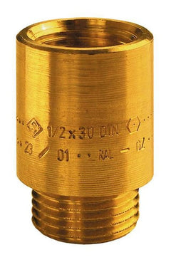 Unite haneforlænger 10 mm x  1/2" messing - 1