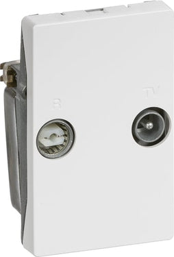 LK FUGA Antenneudtag TV/R sløjfedåse type TD263E Class A+ 1,5 modul hvid - 1
