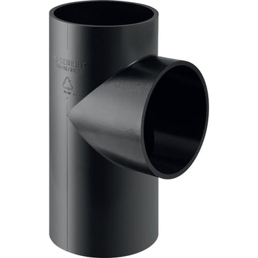PEH grenrør  88,5° Geberit 75/40 mm sort - 1