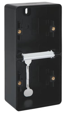 Underlag 2-modul lodret IP55 sort - 1