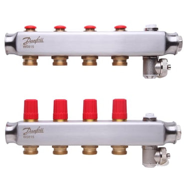 Danfoss gulvvarmemanifold 4+4 SSM - 1