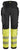 Snickers Hi-Vis stretch arbejdsbukser hylsterlommer kl. 1 str 58 sort/gul - 2