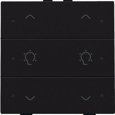 Dæmpertryk dobbelt m. LED dark brown NHC - 1